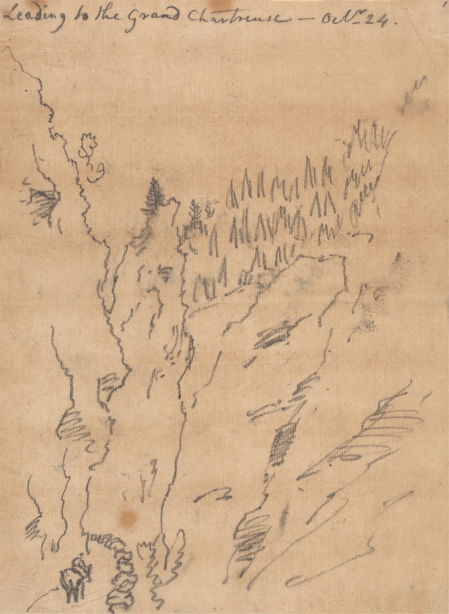 Weg zur Grande Chartreuse, 24. Oktober von John Robert Cozens