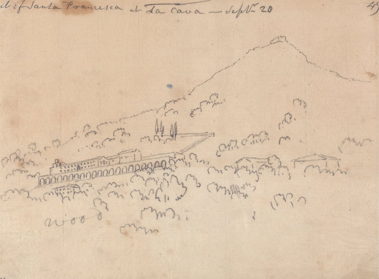 Santa Francesca in La Cava, 20. September von John Robert Cozens