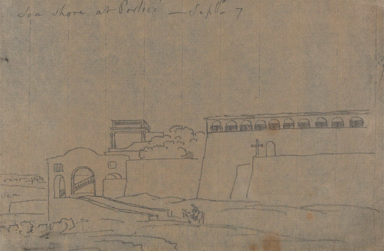 Meeresküste bei Portici, 7. September von John Robert Cozens