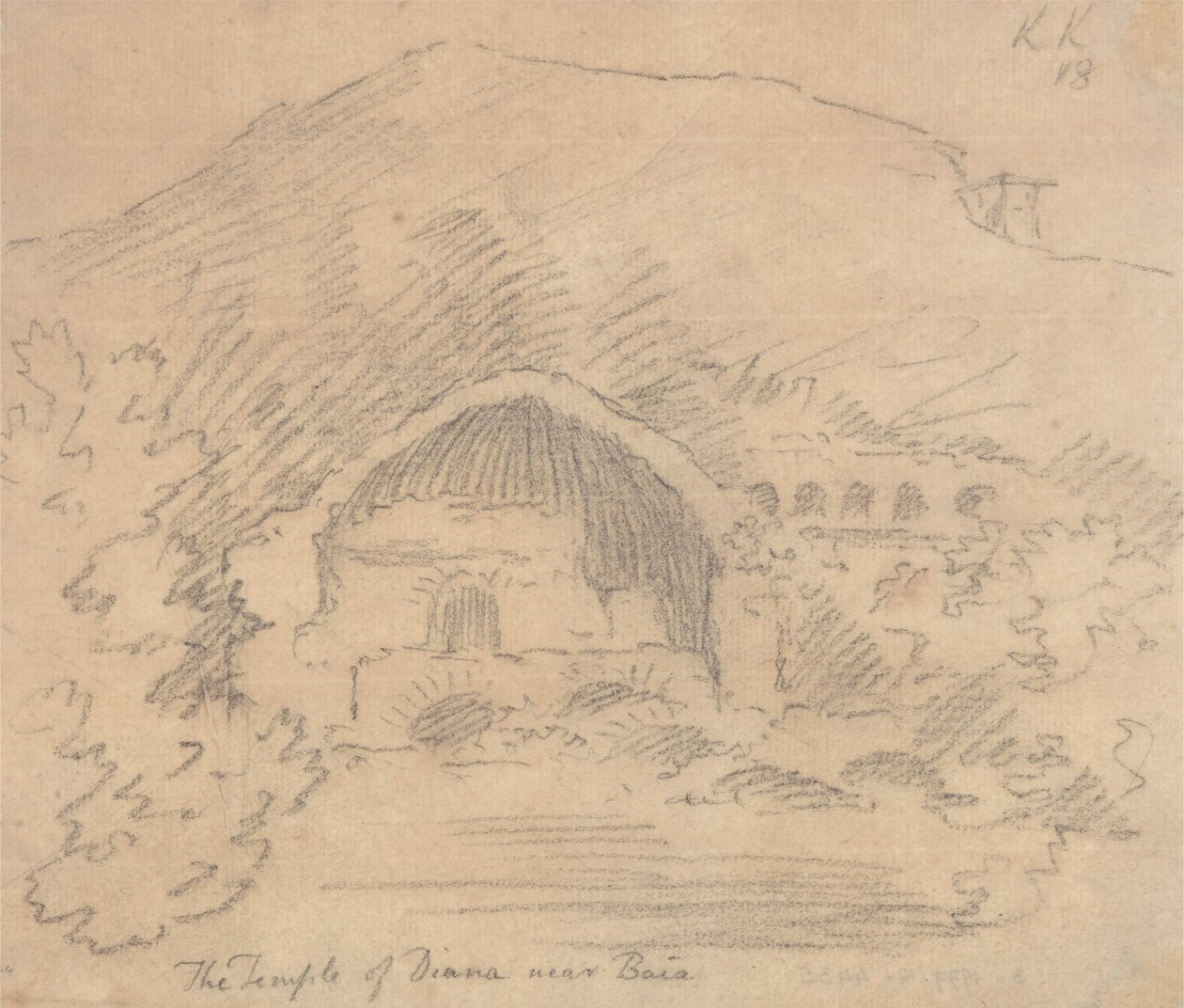 Der Tempel der Diana in der Nähe von Baia von John Robert Cozens