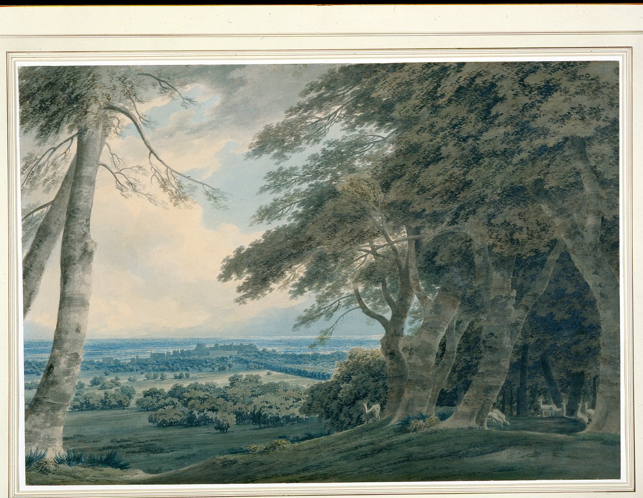 Schloss Windsor von Südwesten, ca. 1787-99 von John Robert Cozens