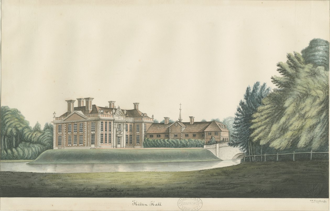 Hilton Hall: Aquarellmalerei von John Robert Fernyhough
