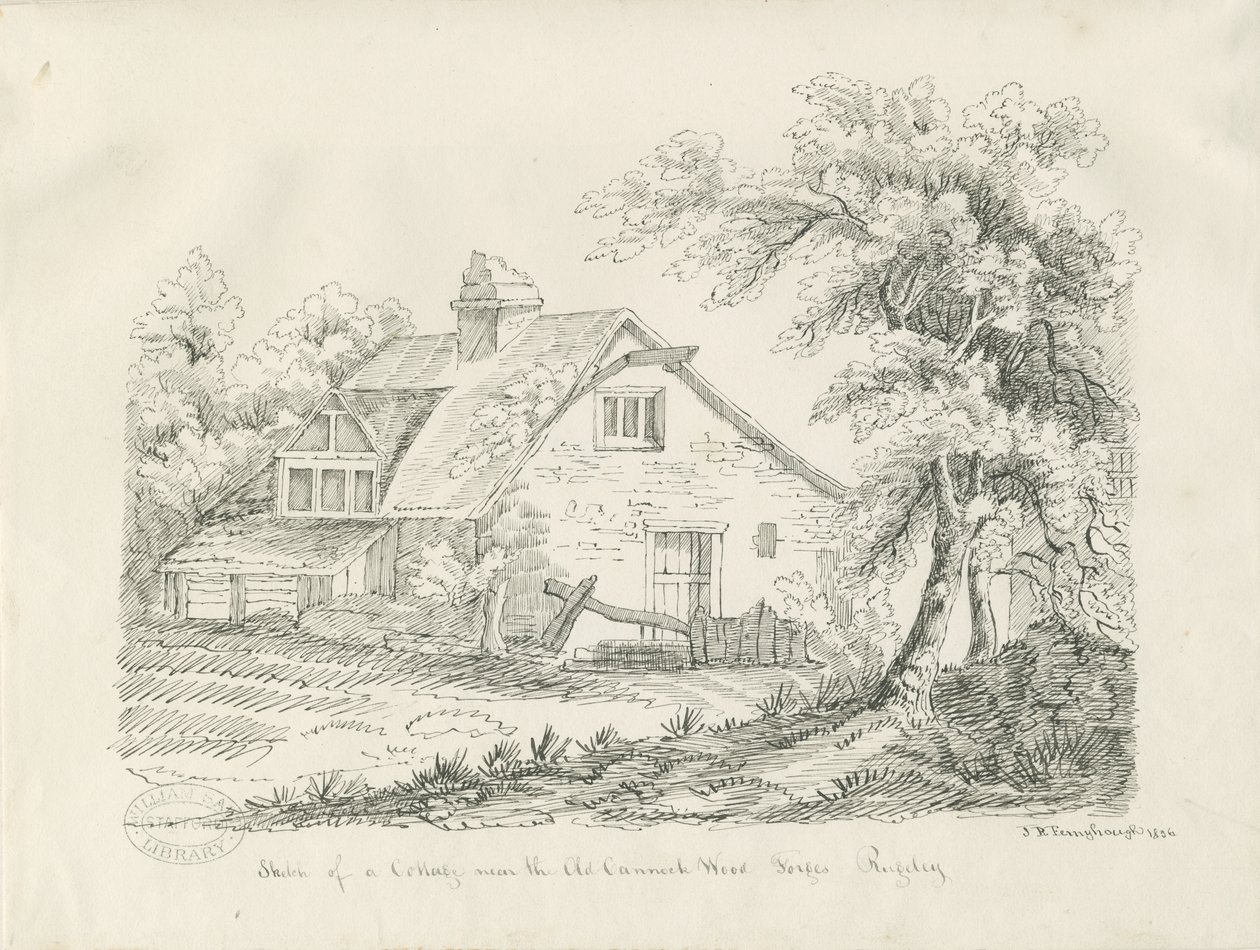 Rugeley - Hütte in der Nähe der Old Cannock Wood Forges von John Robert Fernyhough