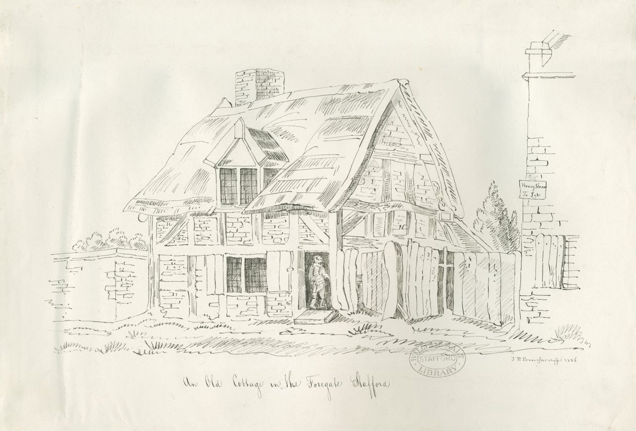 Stafford - Altes Cottage im Foregate von John Robert Fernyhough