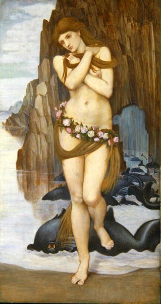 Venus, die aus dem Meer steigt, frühe 1870er Jahre von John Roddam Spencer Stanhope