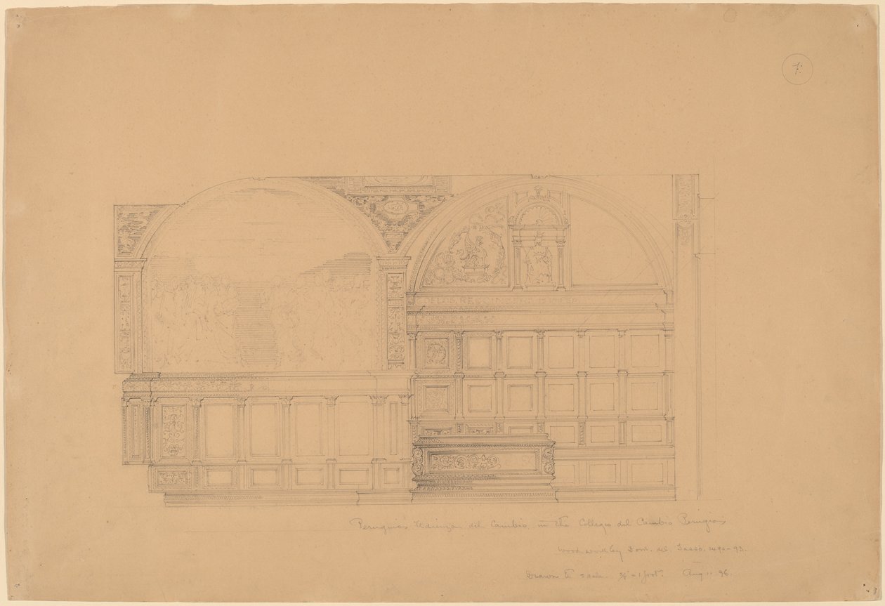 Peruginos Udienza del Cambio im Collegio del Cambio, Perugia von John Russell Pope