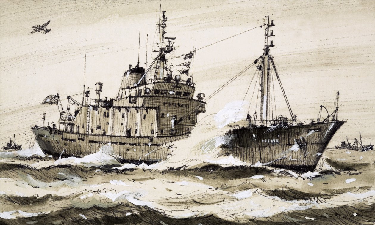 Eine britische Fregatte patrouilliert in der Nordsee von John S. Smith