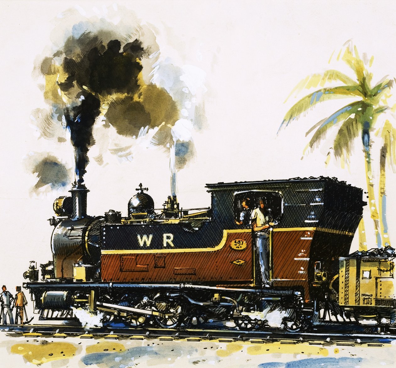 Schmalspur-WT-Klasse Bagnall-gebaute Lokomotive auf den Westlichen Eisenbahnen von John S. Smith