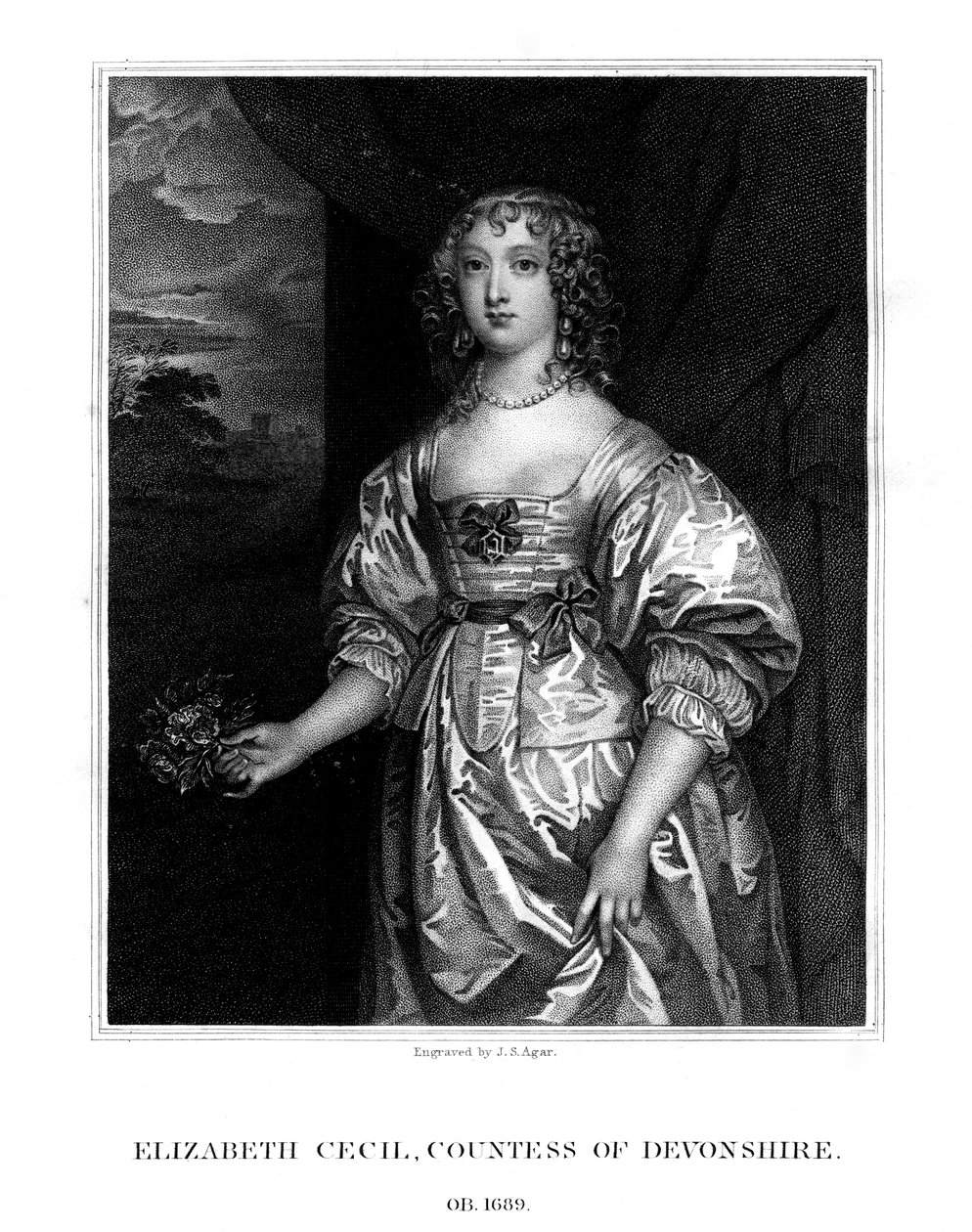 Elizabeth Cecil, Gräfin von Devonshire, 1824 von John Samuel Agar