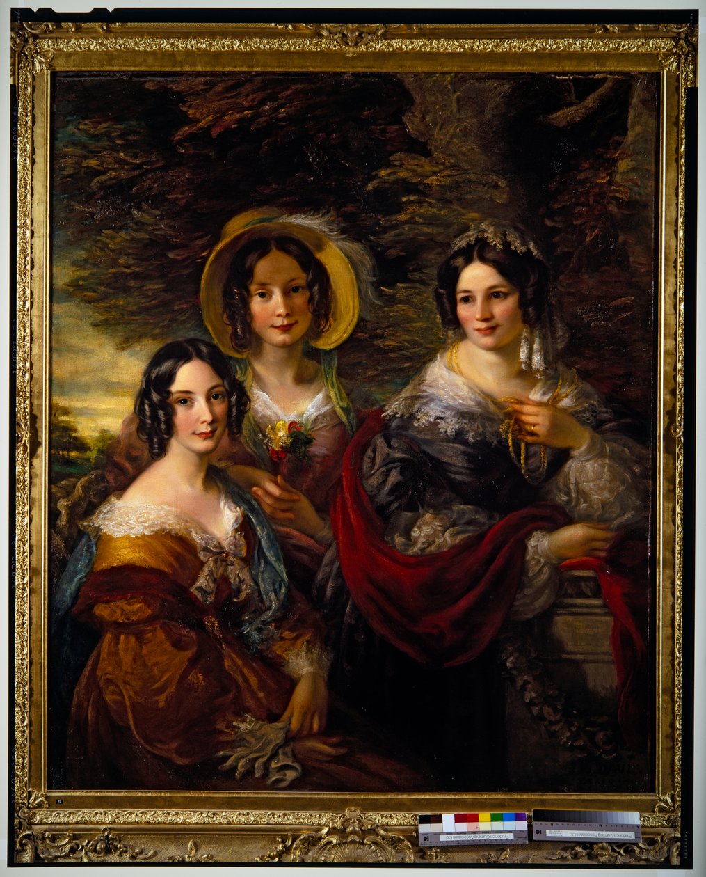 Porträt von Frances, Charlotte und Catherine Voules von John Scarlett Davis