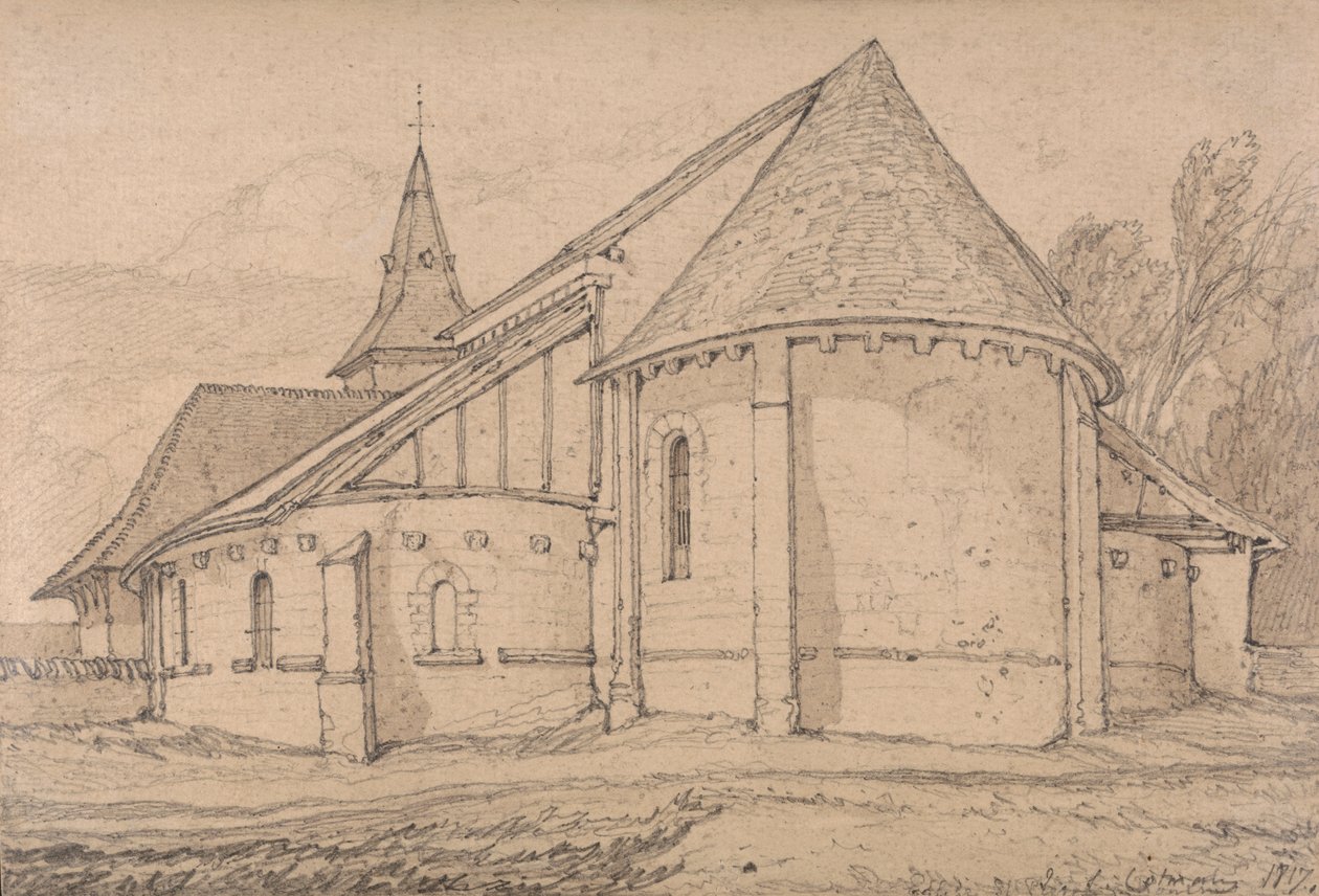 Ostende der Abteikirche St. Paul in Rouen, Normandie von John Sell Cotman