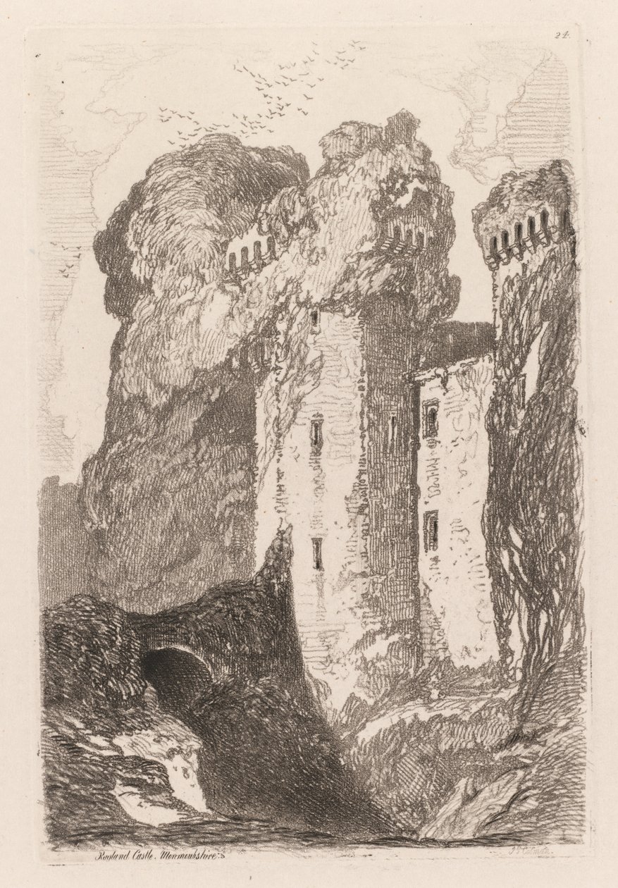 Liber Studiorium: Ragland Castle, Monmouthshire, 1838 von John Sell Cotman