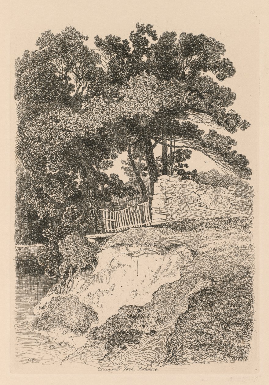Liber Studiorum: Platte 13, Duncomb Park, Yorkshire: Nr. 5, 1838 von John Sell Cotman