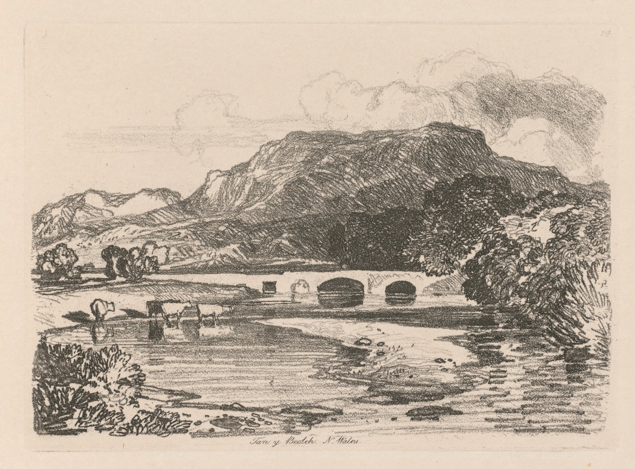 Liber Studiorum: Tafel 14, Tan-y-Bwlch, Merionethshire, North Wales von John Sell Cotman