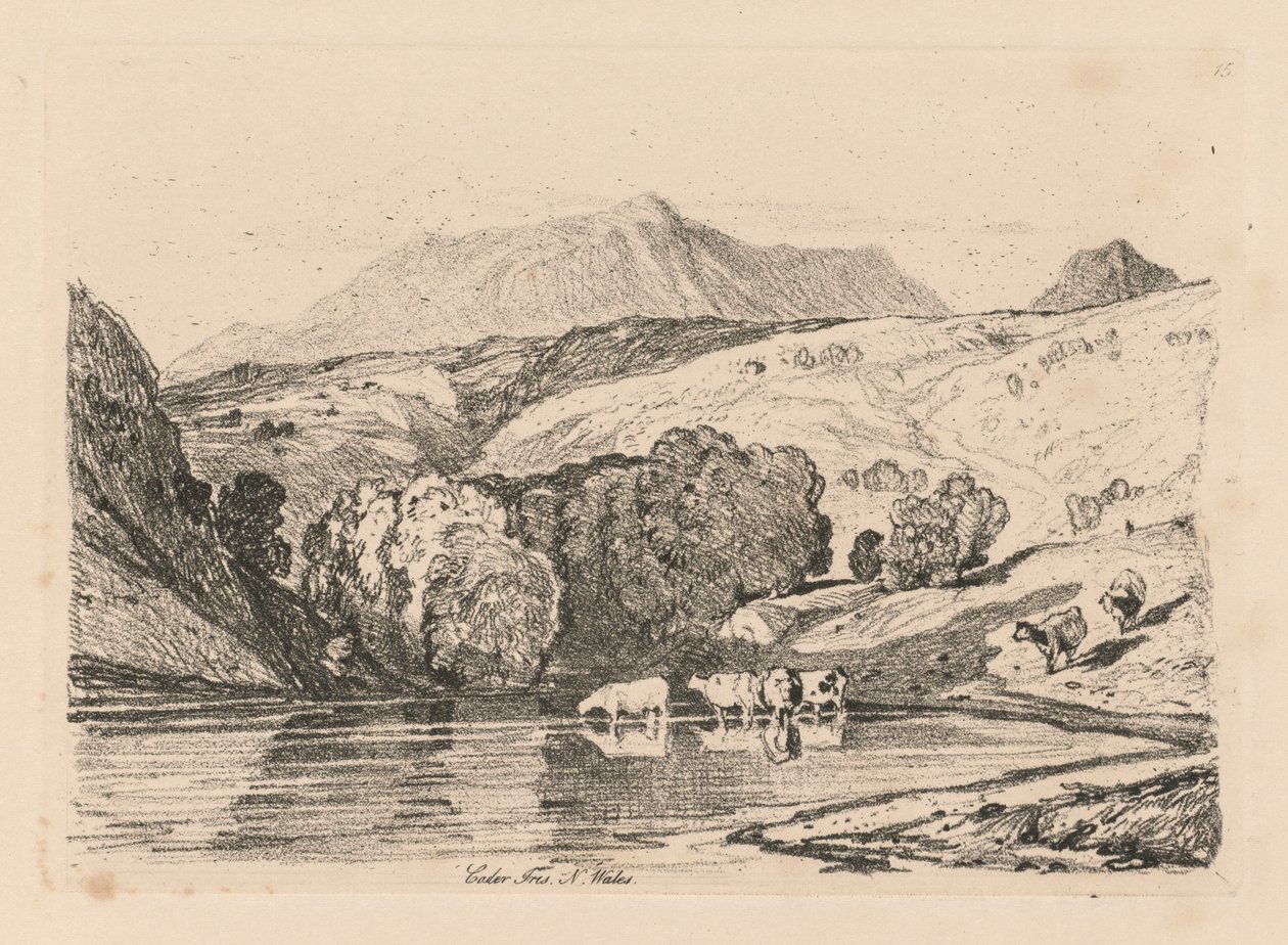 Liber Studiorum: Platte 15, Cader Iris, Nordwales, 1838 von John Sell Cotman
