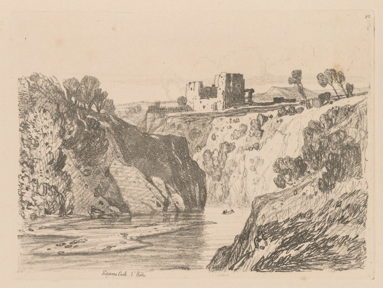 Liber Studiorum: Platte 27, Kilgarren Castle, N. Wales, 1838 von John Sell Cotman