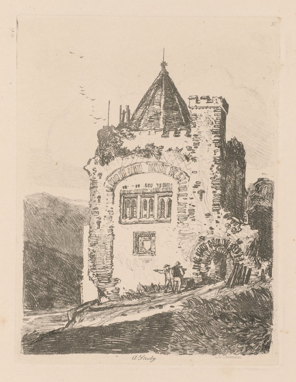 Liber Studiorum: Tafel 37, Eine Studie von John Sell Cotman