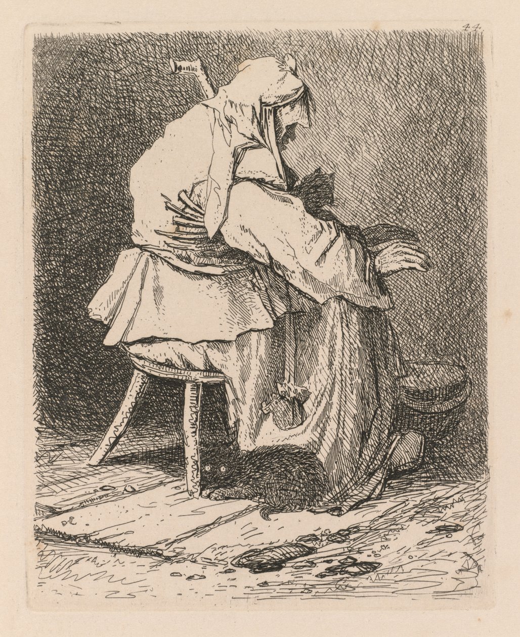 Liber Studiorum: Platte 44, Skizze nach Rembrandt, 1838 von John Sell Cotman