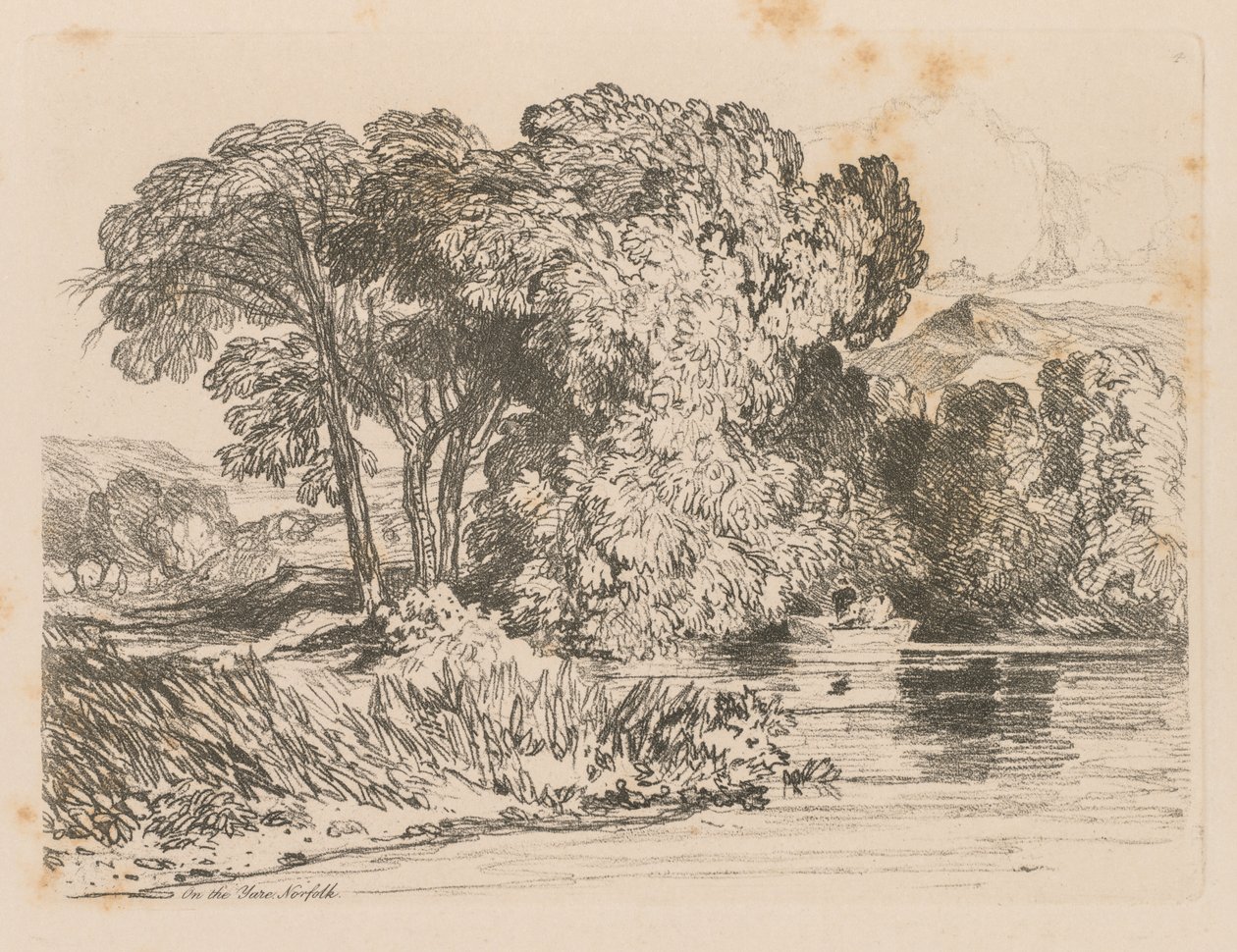 Liber Studiorum: Platte 4, Ansicht auf die Yare, Norfolk, 1838 von John Sell Cotman
