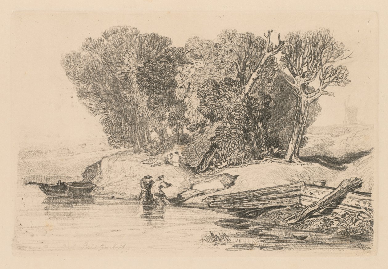 Liber Studiorum: Platte 7, Postwick Grove, Norfolk, 1838 von John Sell Cotman