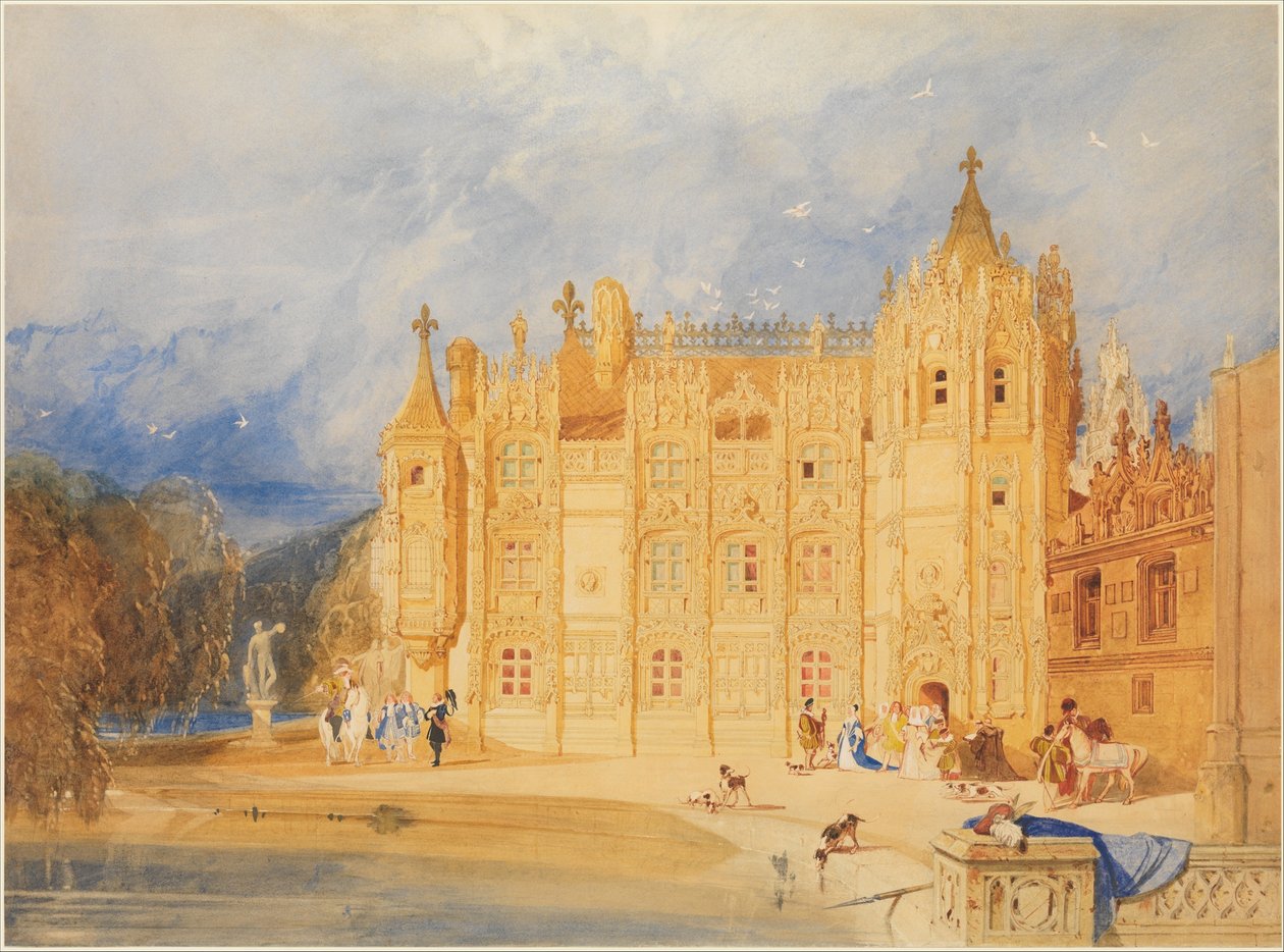 Das Abteigebäude, Abtei von St. Ouen, Rouen von John Sell Cotman