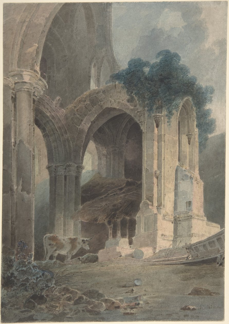 Das Ostende der Rievaulx Abbey, Yorkshire von John Sell Cotman