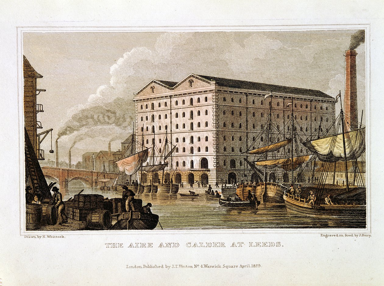 Die Aire und Calder Navigation, Leeds, Yorkshire, 1828 von John Shury