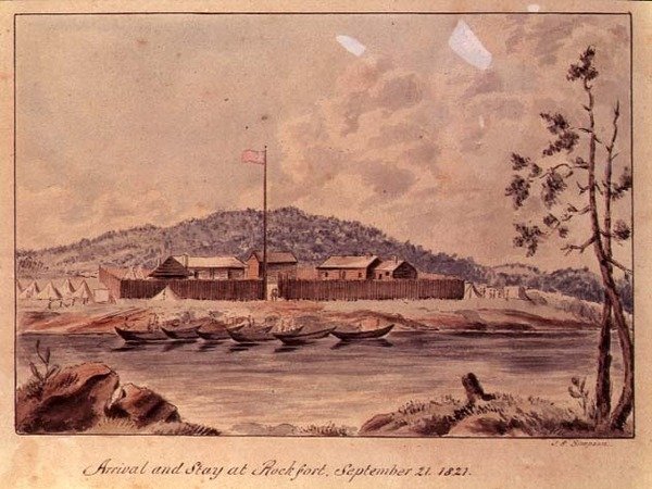 Ankunft und Aufenthalt in Rockfort, 1821 von John Simpson