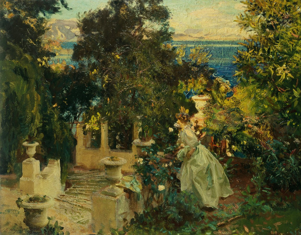 Ein Garten in Korfu, 1909 von John Singer Sargent
