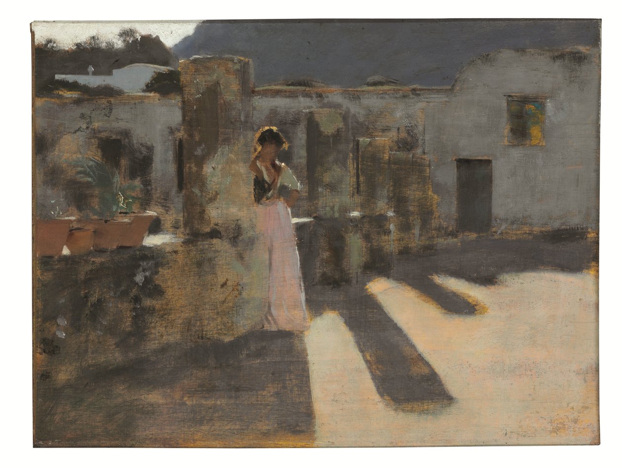 Capri-Mädchen auf einem Dach von John Singer Sargent