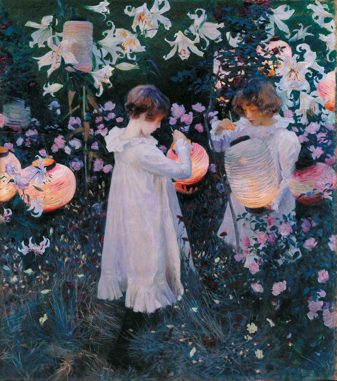 Nelke, Lilie, Lilie und Rose von John Singer Sargent