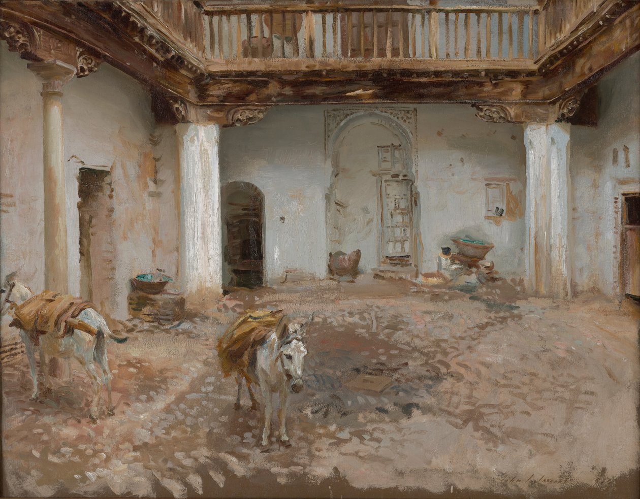 Innenhof, Casa del Chapiz von John Singer Sargent