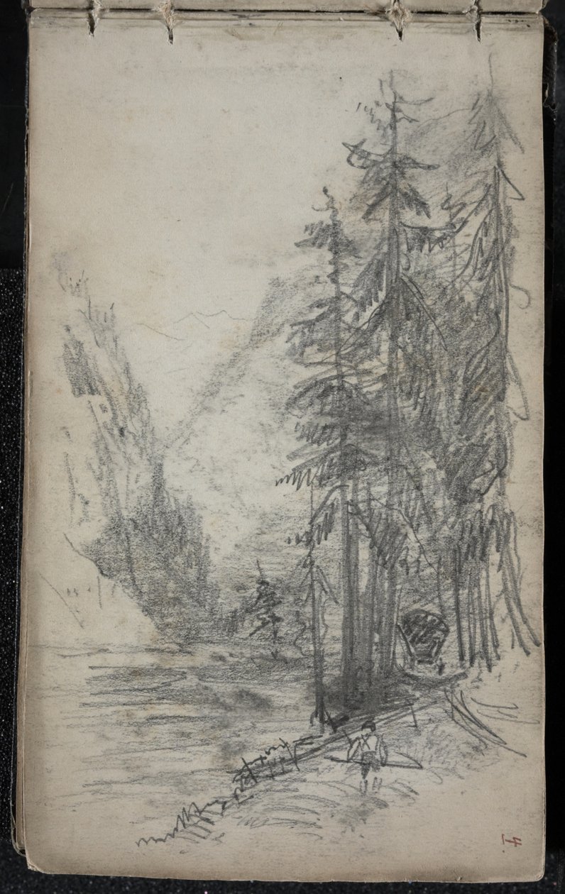Berglandschaft mit Bäumen, 1871-72 von John Singer Sargent