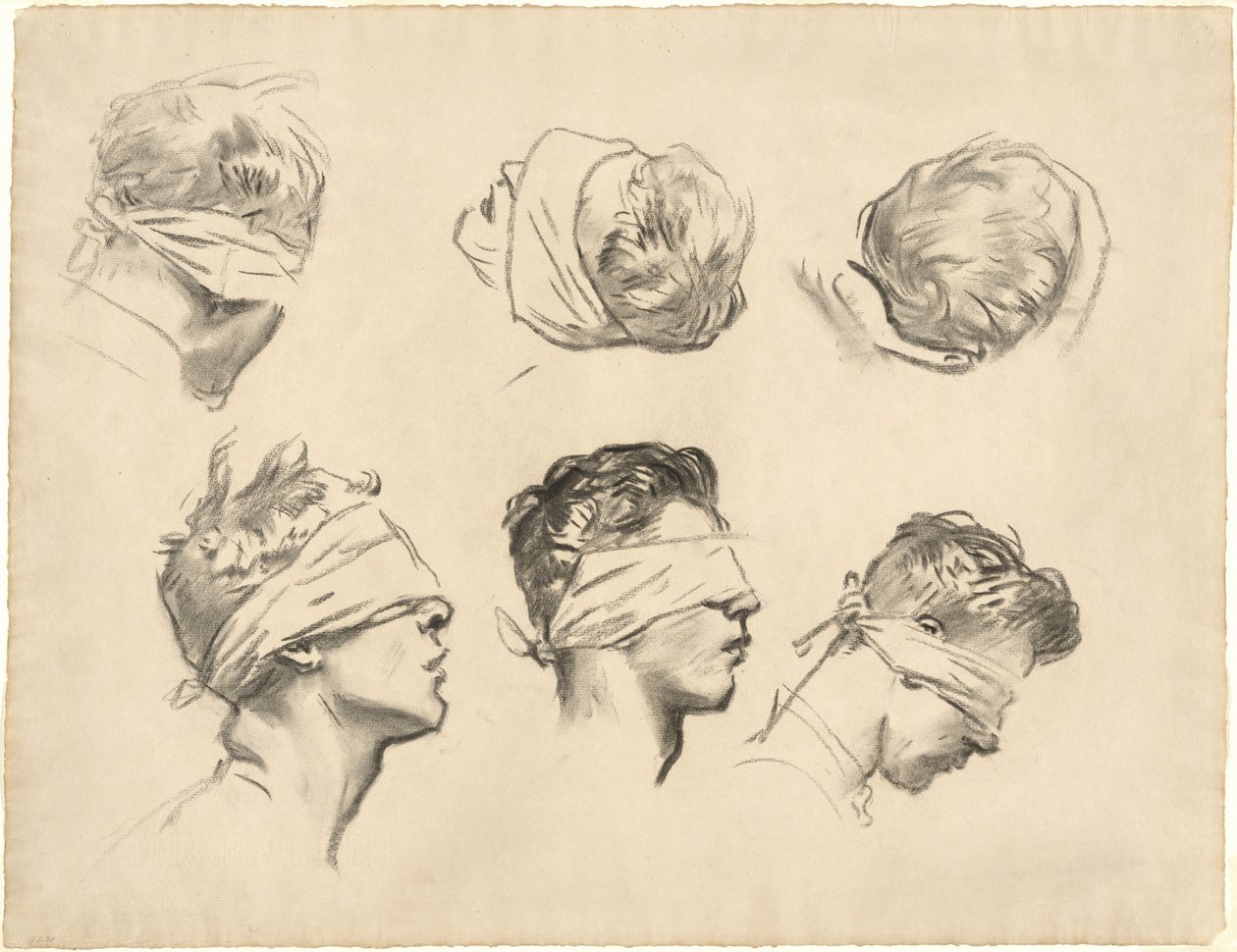 Studien für Gassed von John Singer Sargent