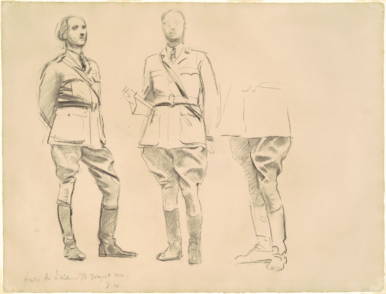 Studien für "Generaloffiziere des Ersten Weltkriegs" von John Singer Sargent