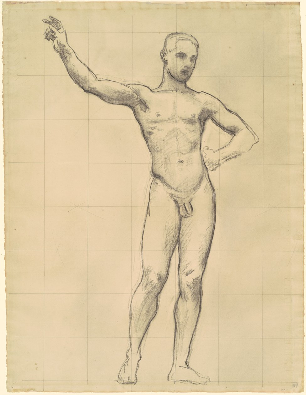 Studie von Apollo für "Apollo und die Musen" von John Singer Sargent
