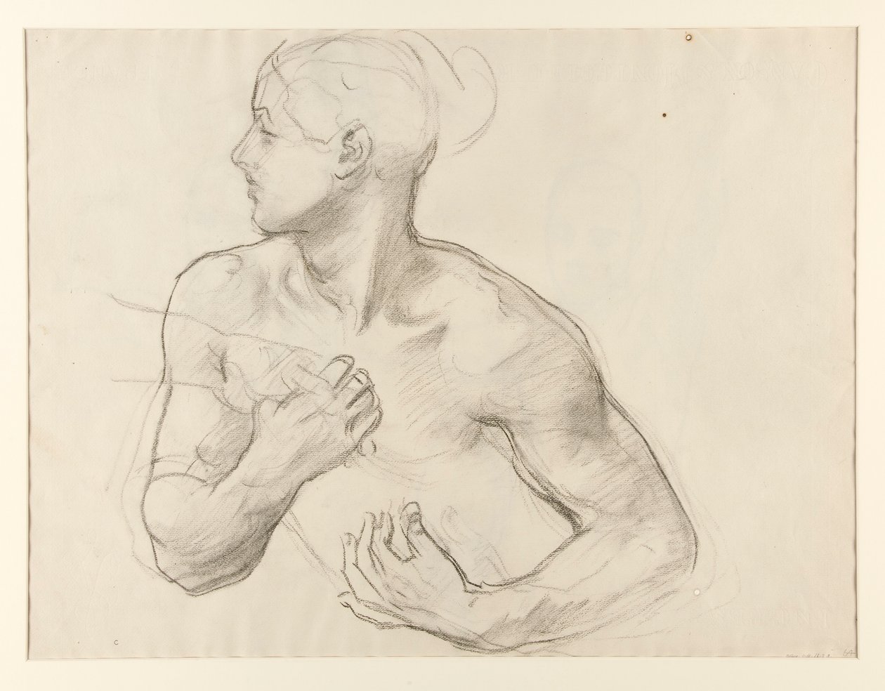 Studie von Klytaimnestra für Orestes von den Furien verfolgt, Wandgemälde, Treppe, Museum of Fine Arts, Boston von John Singer Sargent