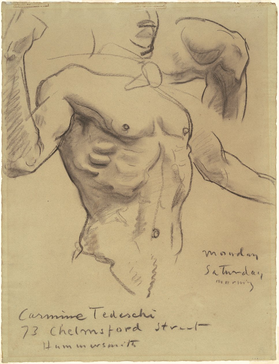 Studie der Auferstehung für Fünfzehn Geheimnisse des Rosenkranzes, 1903-1916 von John Singer Sargent
