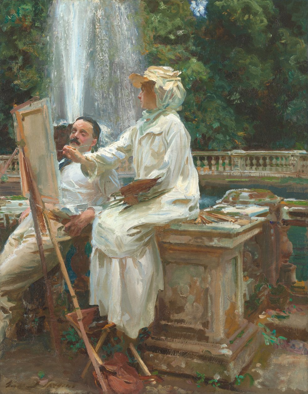 Der Brunnen, Villa Torlonia, Frascati, Italien von John Singer Sargent