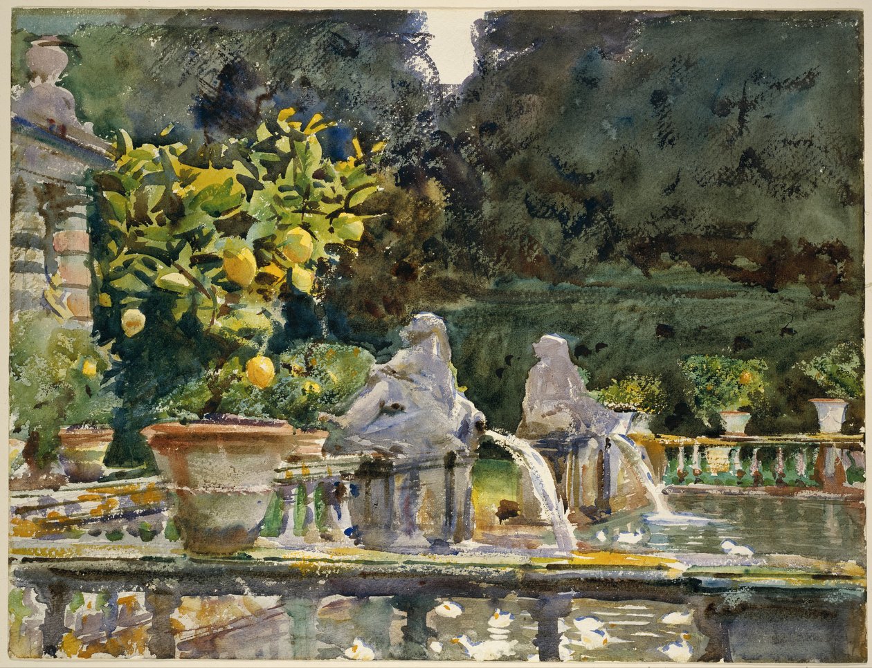 Villa di Marlia, Lucca: Ein Brunnen von John Singer Sargent