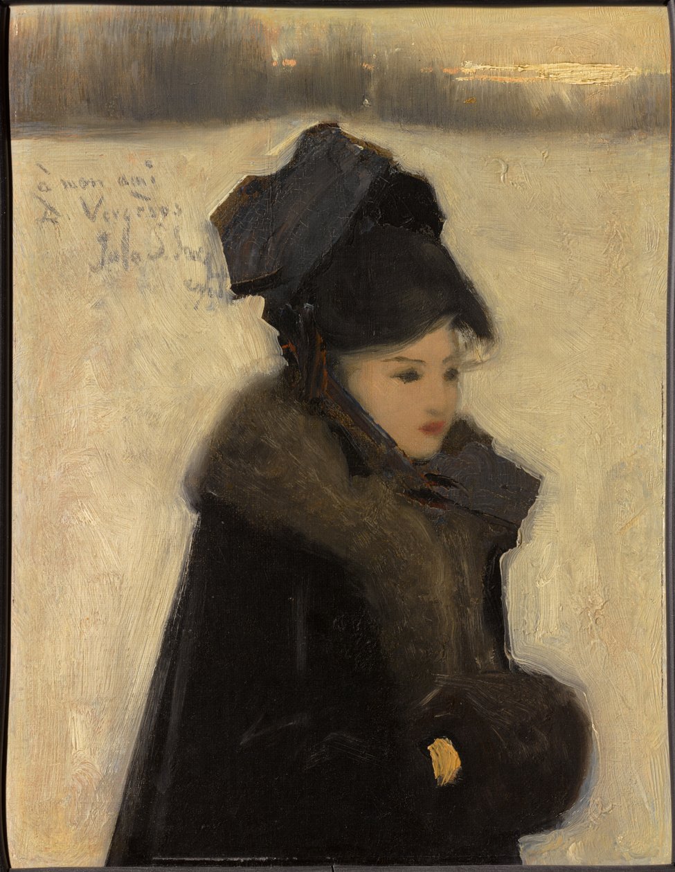 Frau mit Pelzen von John Singer Sargent