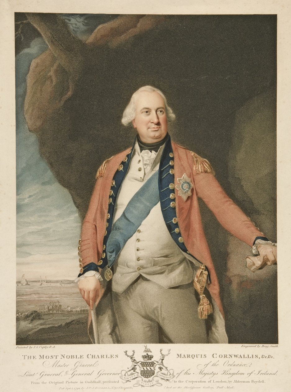 Der Hochadelige Charles Marquis Cornwallis, veröffentlicht 1798 von John Singleton (after) Copley