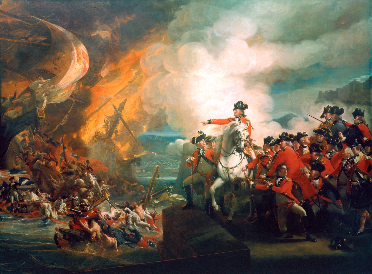 Niederlage der schwimmenden Batterien bei Gibraltar, 1782 ca. 1783 von John Singleton Copley