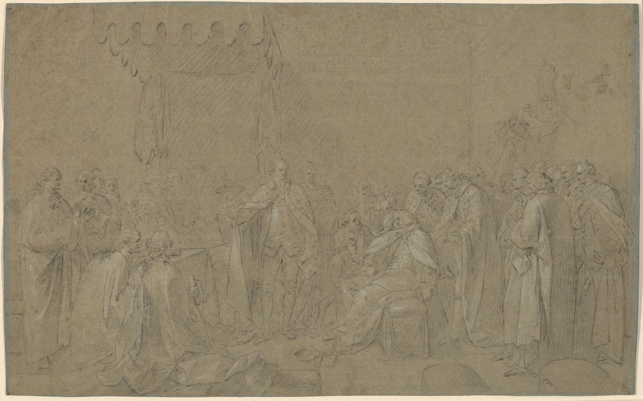 Studie für "Der Tod des Earl of Chatham" von John Singleton Copley