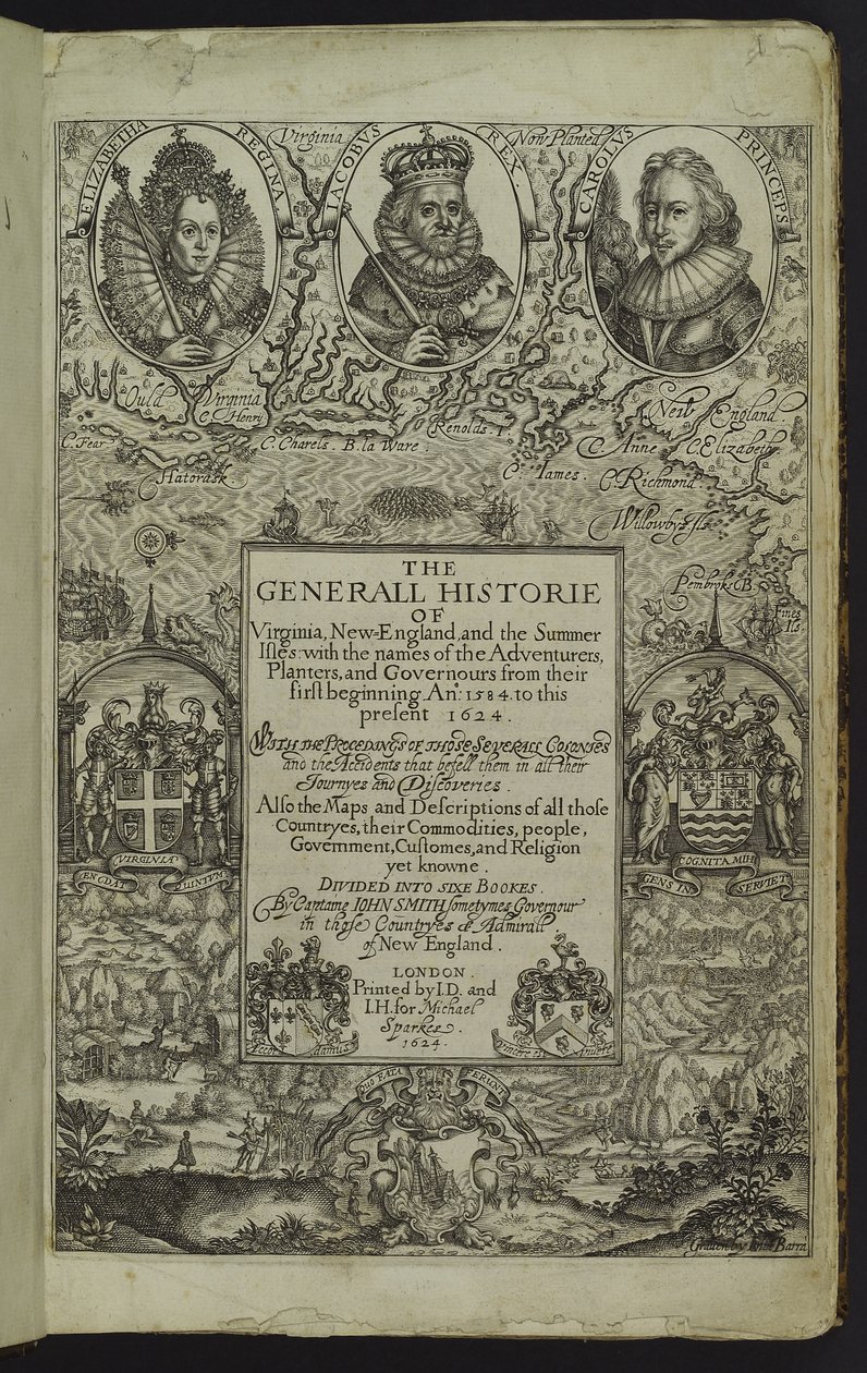 "Die allgemeine Geschichte von Virginia, Neu-England und den Sommerinseln", 1624 von John Smith 2
