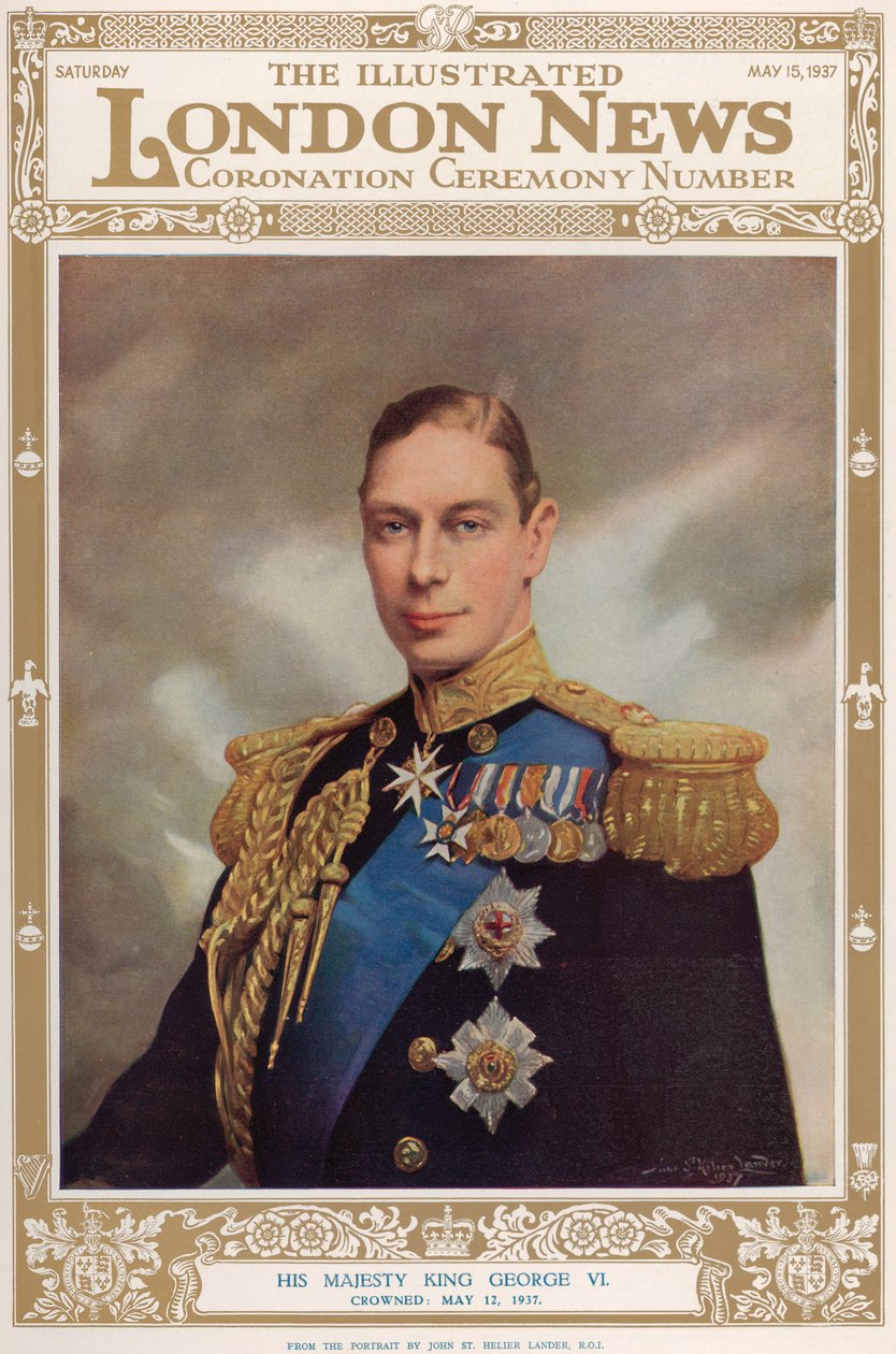 Porträt von König George VI (1895-1952) aus 