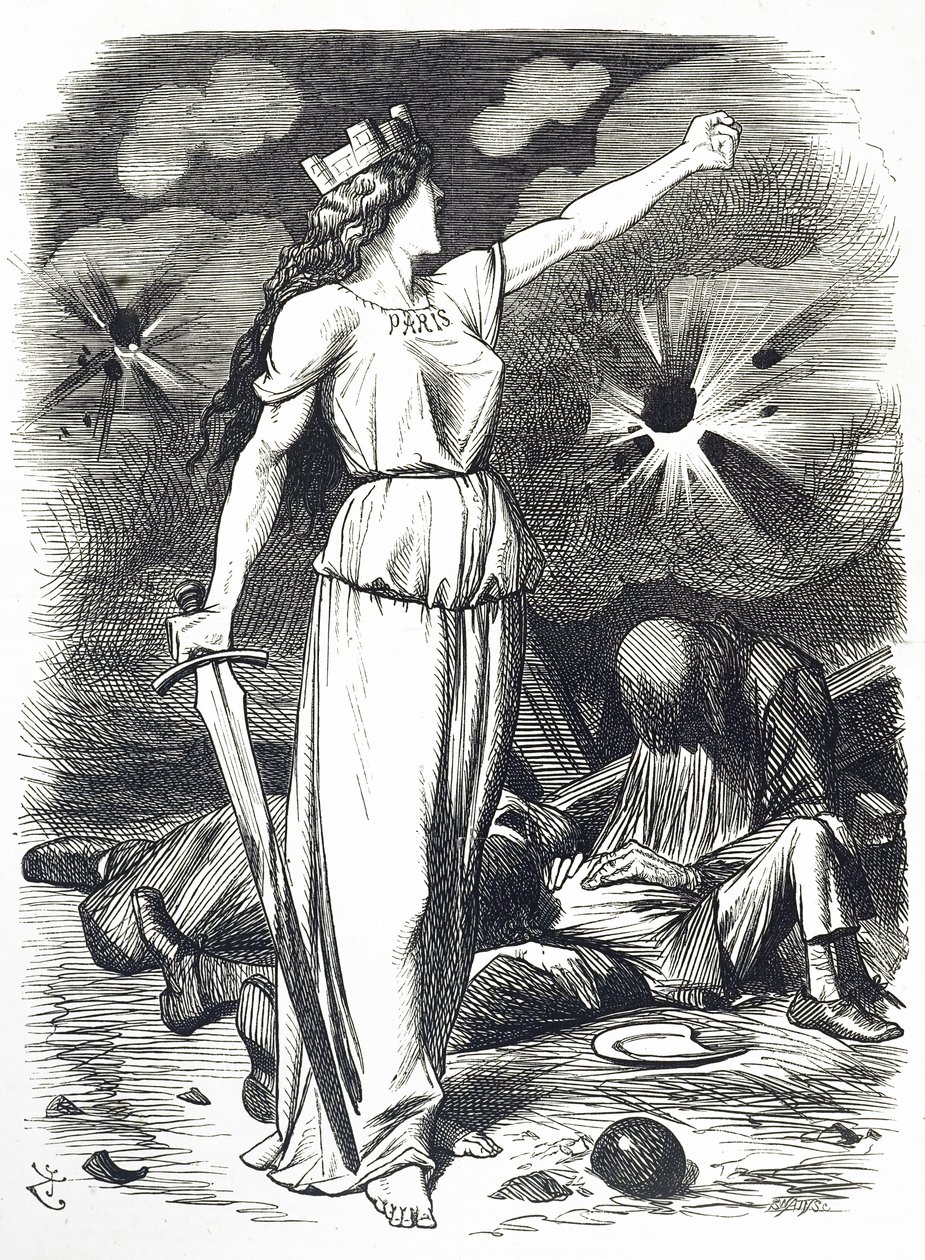 Karikatur über die Belagerung von Paris während des Deutsch-Französischen Krieges von John Tenniel