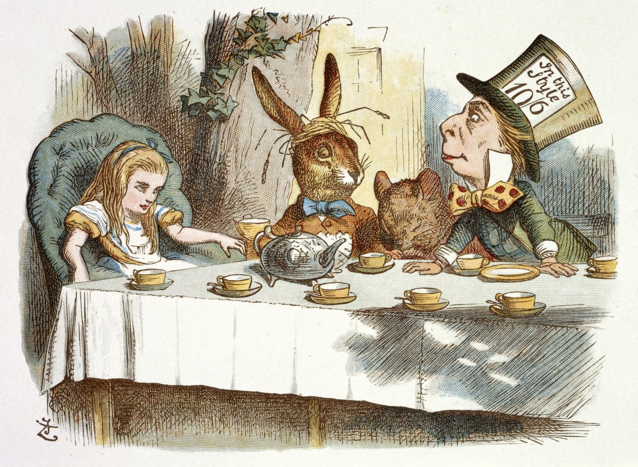 Die Teeparty des verrückten Hutmachers von John Tenniel