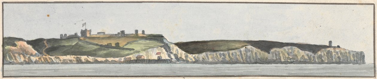 Dover Castle, Nordost, 1/2 Nord (eine von fünf Zeichnungen auf einer Montage) von John Thomas Serres