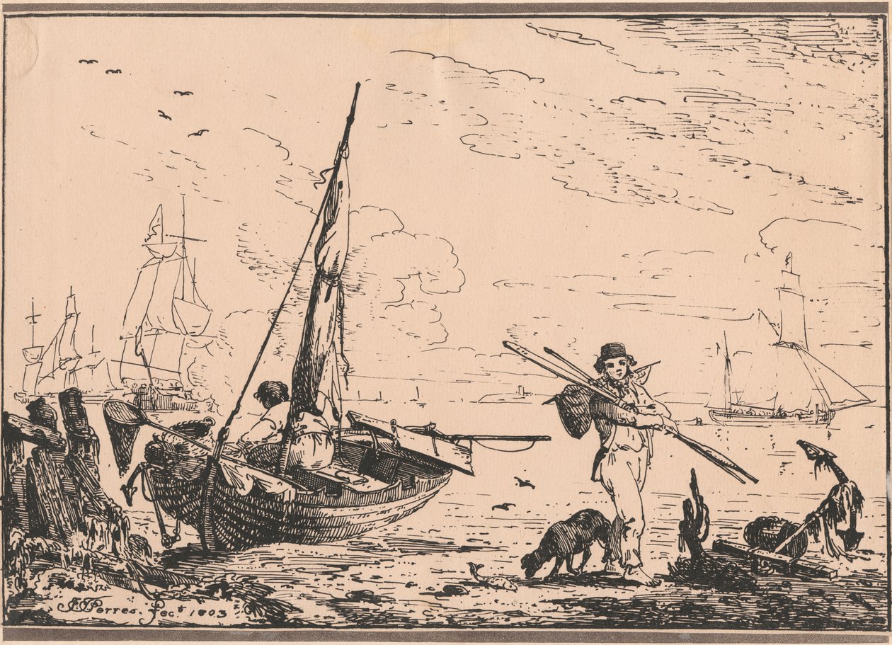 Hafenszene von John Thomas Serres